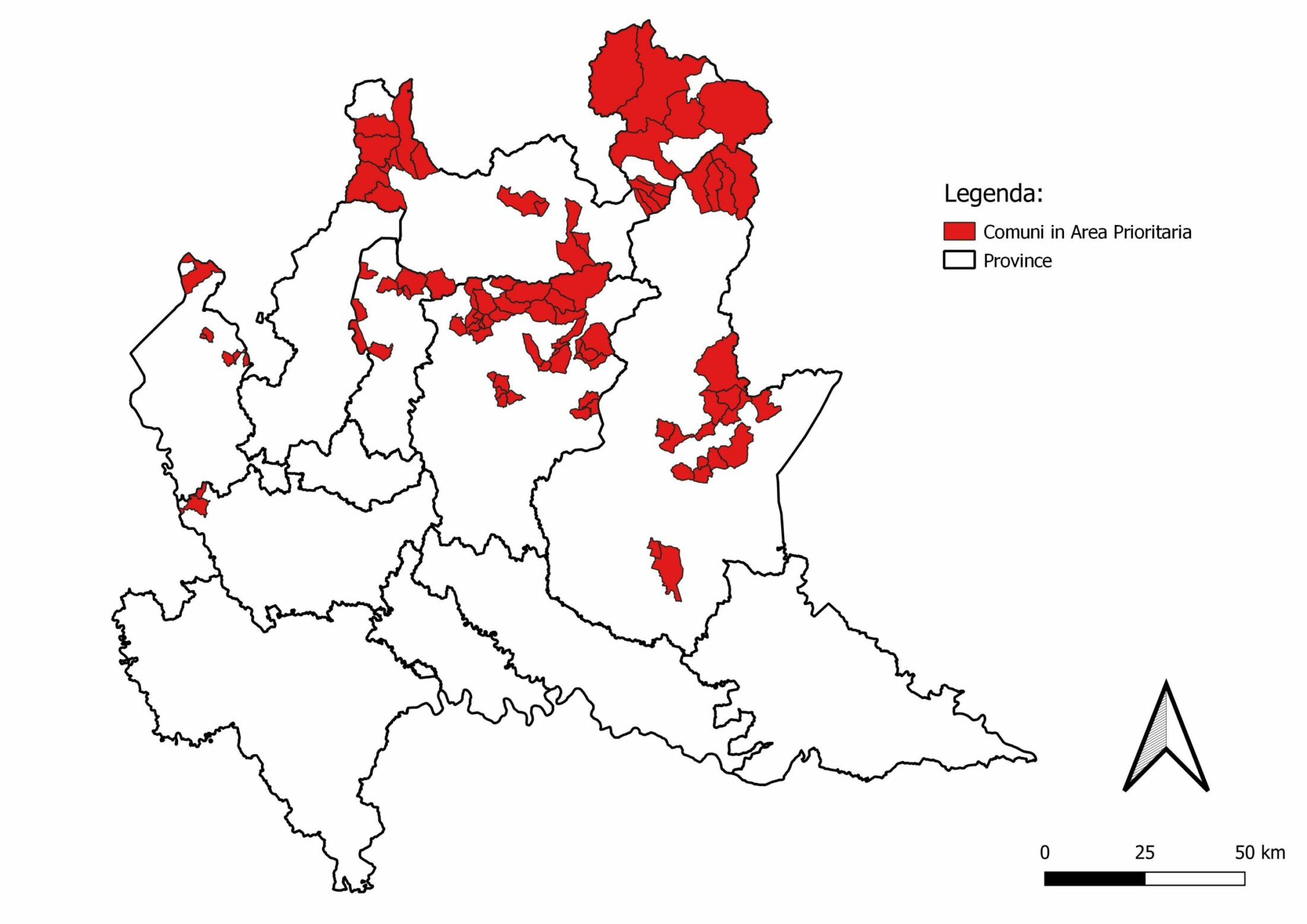 Identificazione delle aree prioritarie a rischio Radon in Lombardia